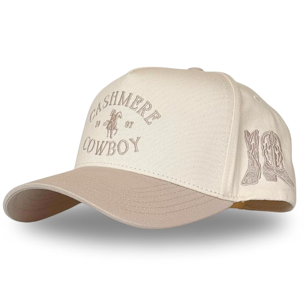 Vintage Western Trucker Hat | Men & Women | Country Cute Caps for Cowgirls Cowboys | Camo Denim Embroidered Cotton | Snapback