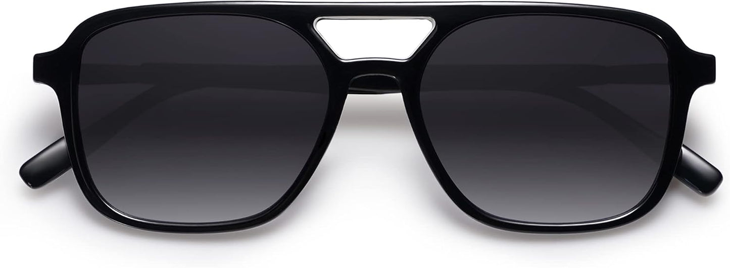 SOJOS Retro Aviator Sunglasses for Women Men,Trendy Rectangle Womens Mens Shades Sun Glasses SJ2202