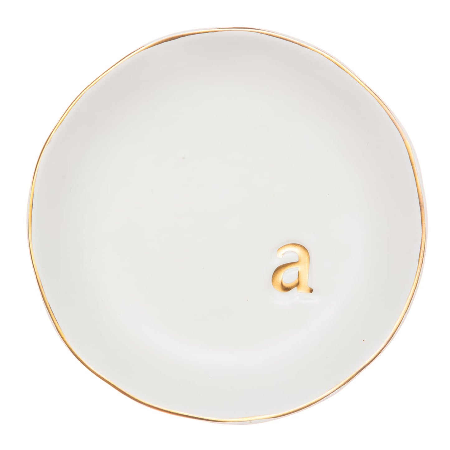 COLLECTIVE HOME - Ceramic Jewelry Tray, Decorative Trinket Dish for Rings Earrings Necklaces Bracelet Watch Keys, Birthday Mother's Day Christmas Gift for Women, 4.75", White Surface (M)