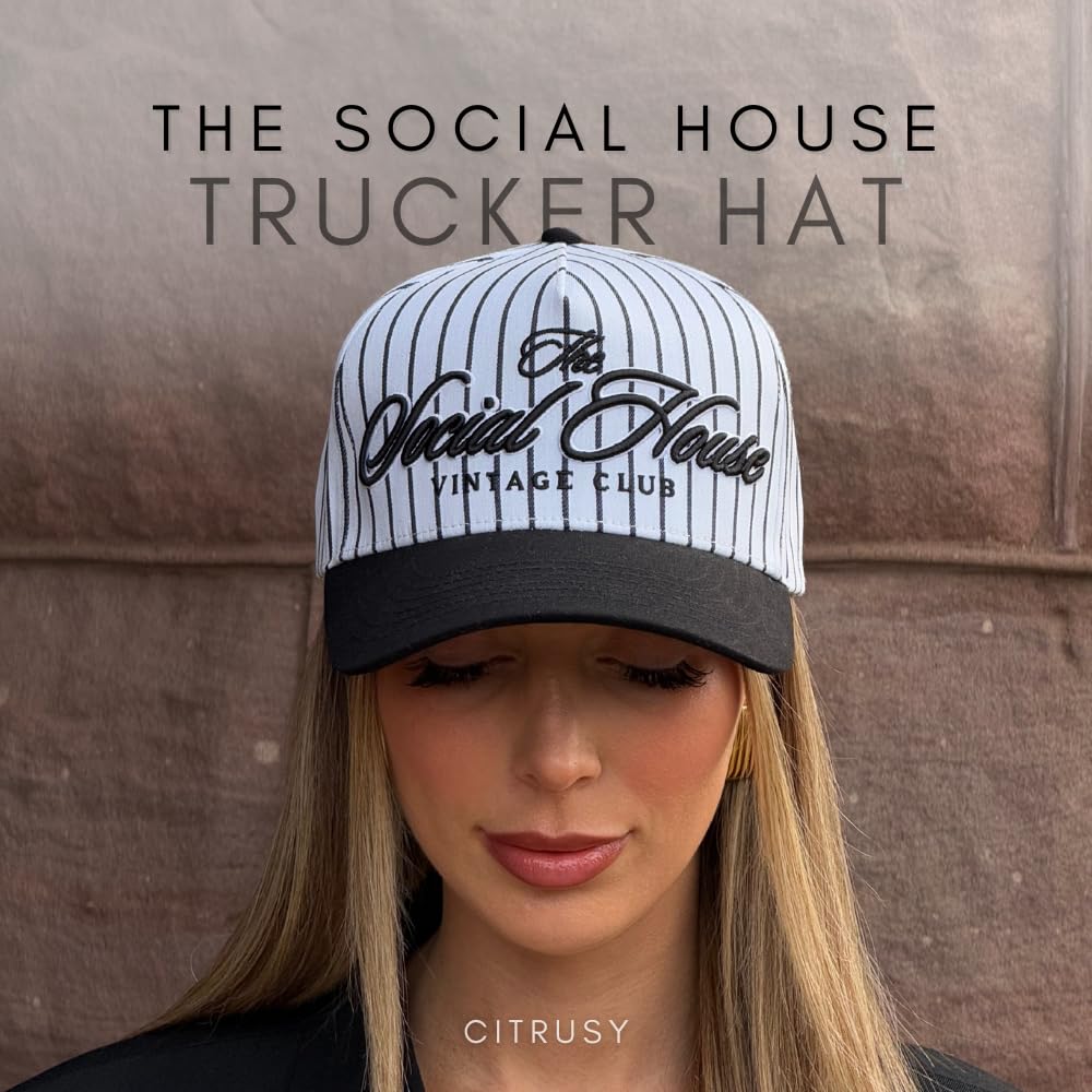 Vintage Fashion Trucker Hat | Men & Women | Trendy Cute Retro Red Caps for Country & Western | Camo Fur Cotton | Snapback