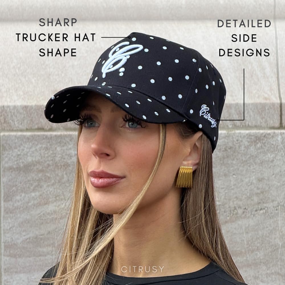 Vintage Fashion Trucker Hat | Men & Women | Trendy Cute Retro Red Caps for Country & Western | Camo Fur Cotton | Snapback