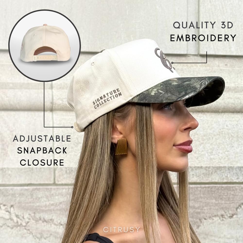 Vintage Fashion Trucker Hat | Men & Women | Trendy Cute Retro Red Caps for Country & Western | Camo Fur Cotton | Snapback