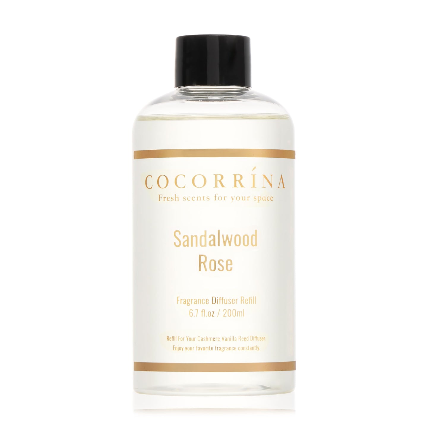 COCORRÍNA Reed Diffuser - Cashmere Vanilla 6.7 fl oz Reed Diffuser for Bedroom Bathroom Home Décor