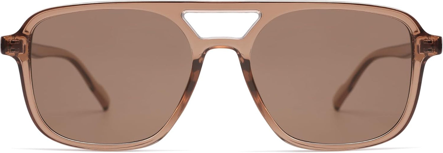SOJOS Retro Aviator Sunglasses for Women Men,Trendy Rectangle Womens Mens Shades Sun Glasses SJ2202