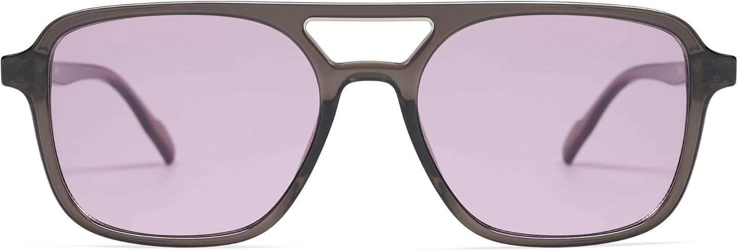 SOJOS Retro Aviator Sunglasses for Women Men,Trendy Rectangle Womens Mens Shades Sun Glasses SJ2202