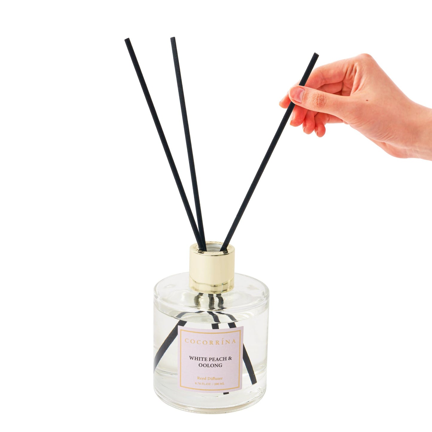 COCORRÍNA Reed Diffuser - Cashmere Vanilla 6.7 fl oz Reed Diffuser for Bedroom Bathroom Home Décor