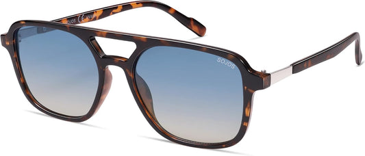 SOJOS Retro Aviator Sunglasses for Women Men,Trendy Rectangle Womens Mens Shades Sun Glasses SJ2202