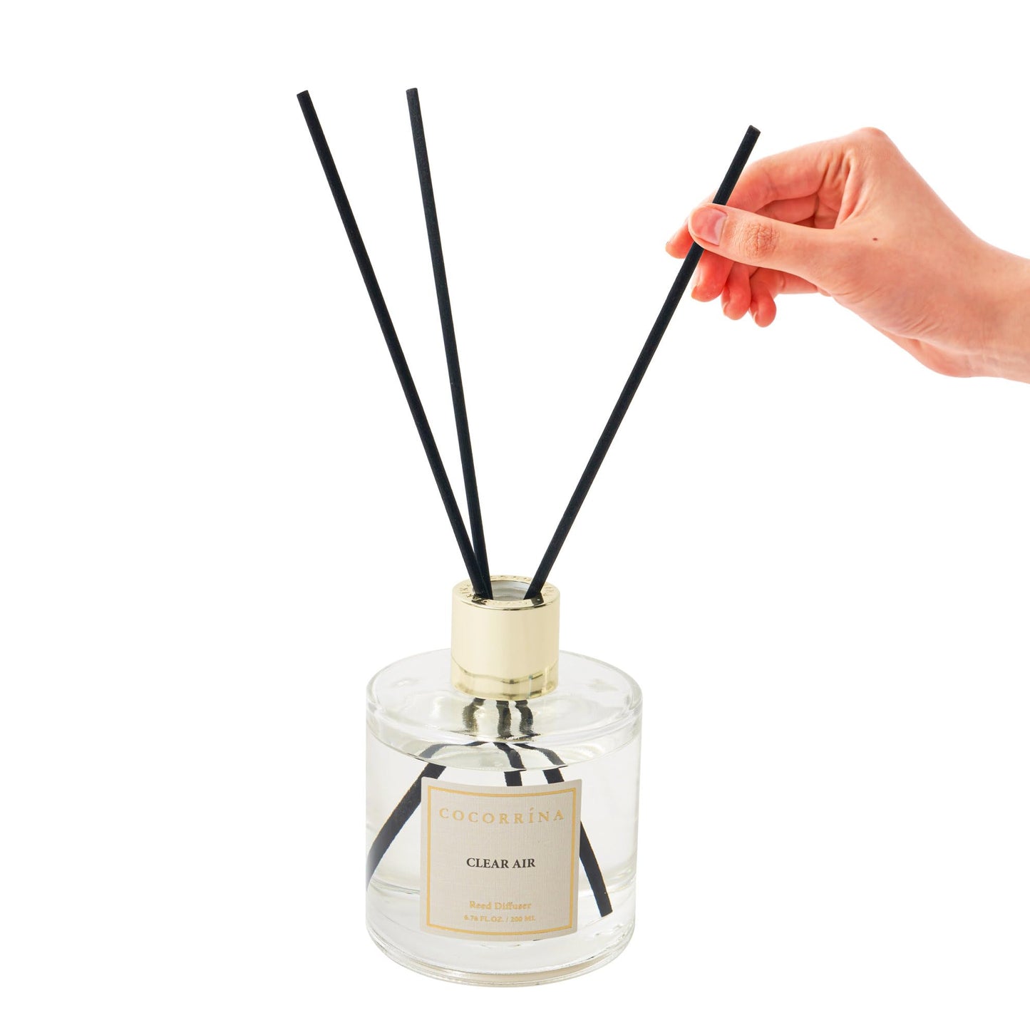 COCORRÍNA Reed Diffuser - Cashmere Vanilla 6.7 fl oz Reed Diffuser for Bedroom Bathroom Home Décor