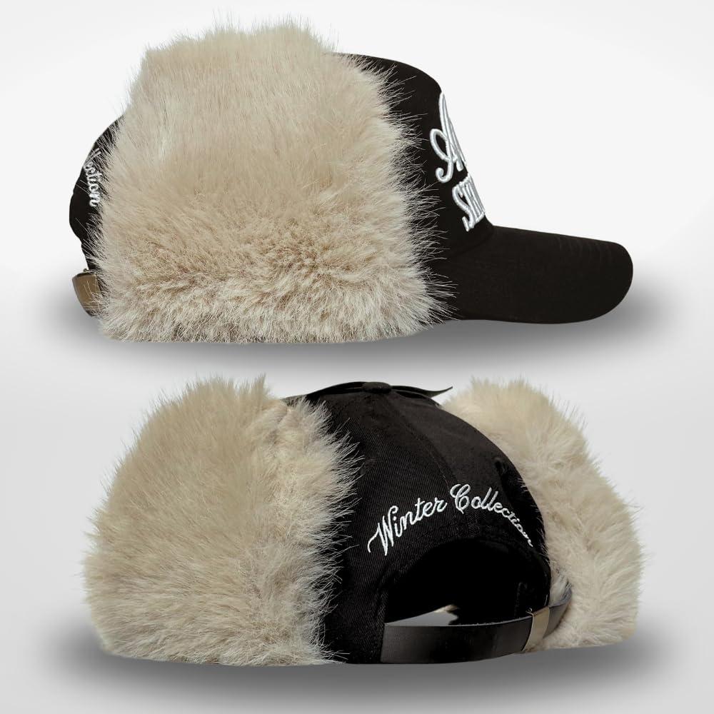 Vintage Fashion Trucker Hat | Men & Women | Trendy Cute Retro Red Caps for Country & Western | Camo Fur Cotton | Snapback