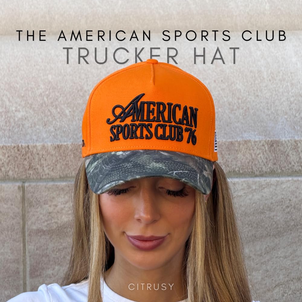 Vintage Western Trucker Hat | Men & Women | Country Cute Caps for Cowgirls Cowboys | Camo Denim Embroidered Cotton | Snapback