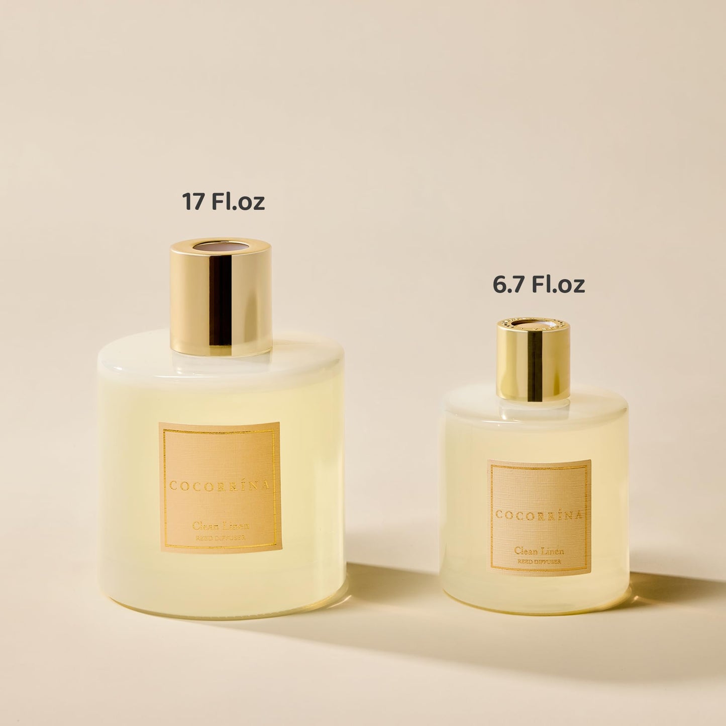 COCORRÍNA Reed Diffuser - Cashmere Vanilla 6.7 fl oz Reed Diffuser for Bedroom Bathroom Home Décor