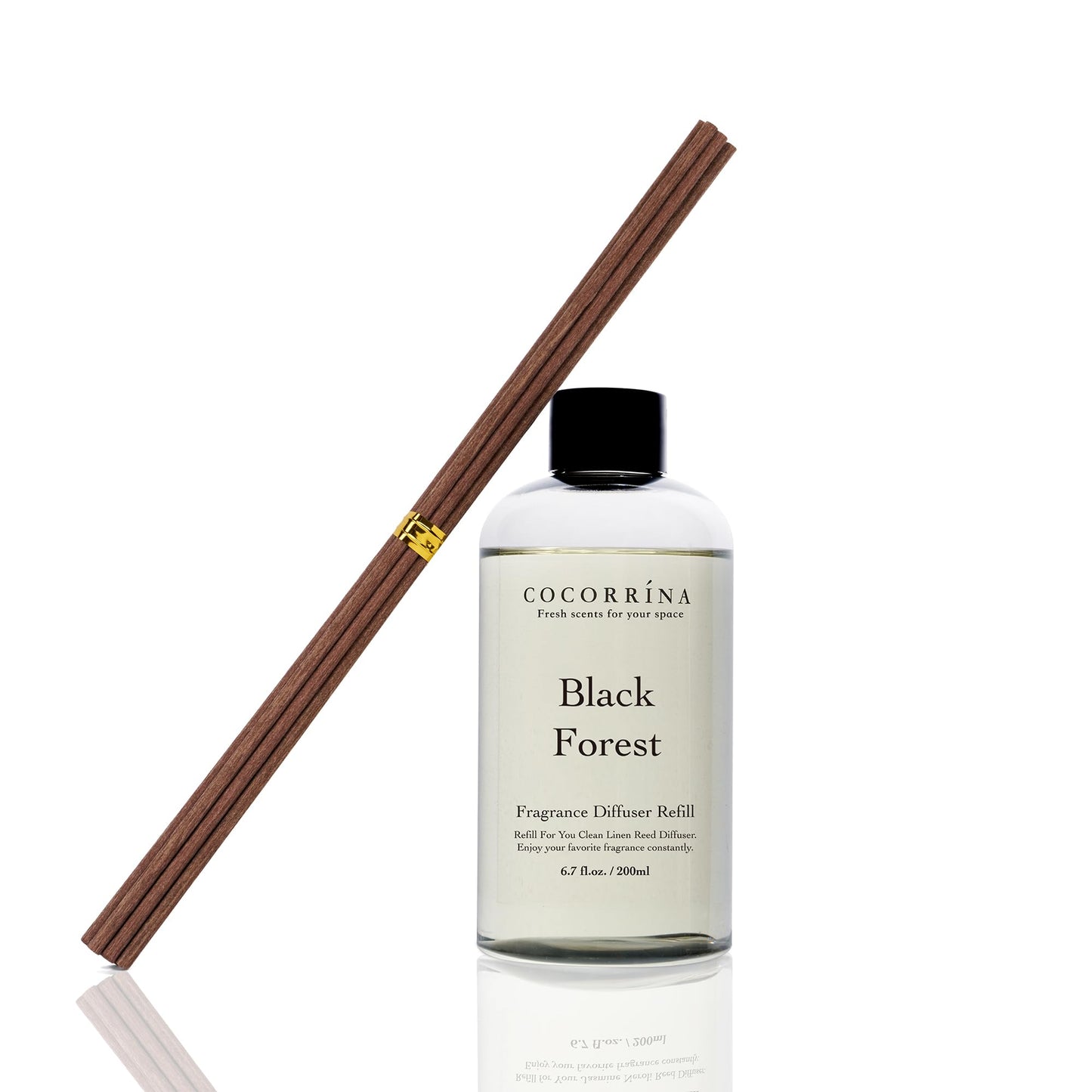 COCORRÍNA Reed Diffuser - Cashmere Vanilla 6.7 fl oz Reed Diffuser for Bedroom Bathroom Home Décor