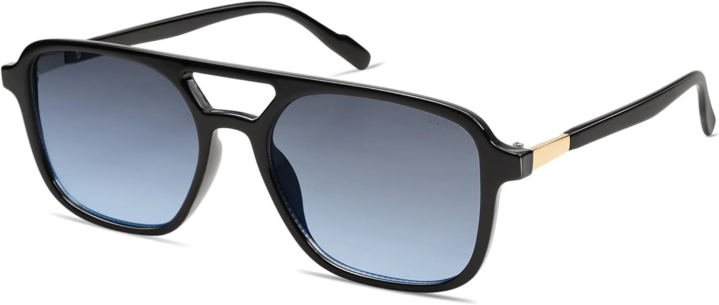 SOJOS Retro Aviator Sunglasses for Women Men,Trendy Rectangle Womens Mens Shades Sun Glasses SJ2202
