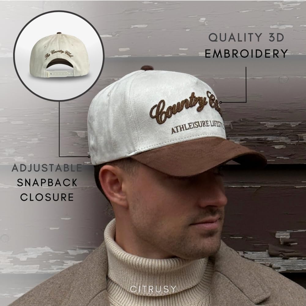 Vintage Western Trucker Hat | Men & Women | Country Cute Caps for Cowgirls Cowboys | Camo Denim Embroidered Cotton | Snapback