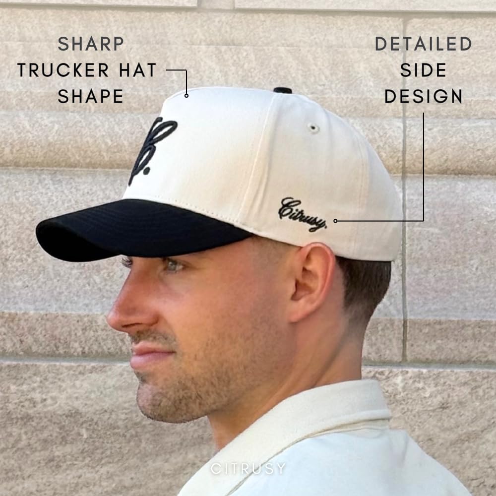 Vintage Fashion Trucker Hat | Men & Women | Trendy Cute Retro Red Caps for Country & Western | Camo Fur Cotton | Snapback
