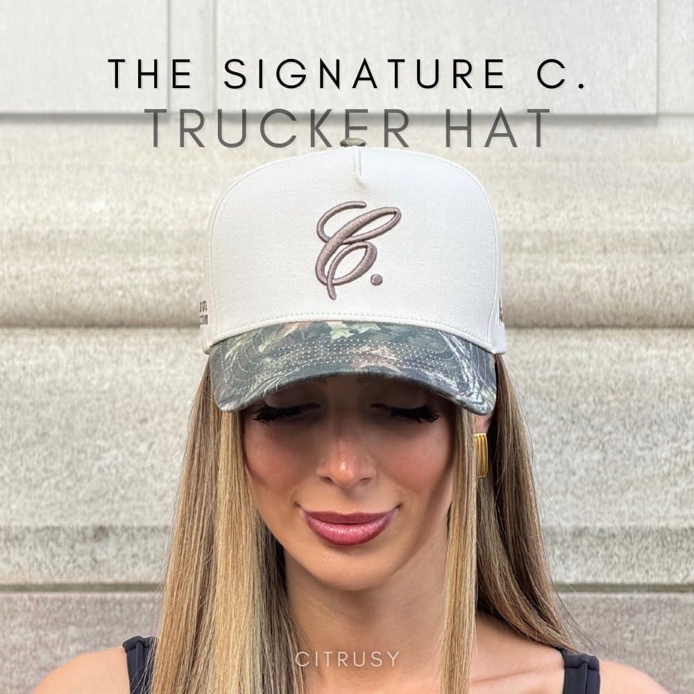Vintage Fashion Trucker Hat | Men & Women | Trendy Cute Retro Red Caps for Country & Western | Camo Fur Cotton | Snapback