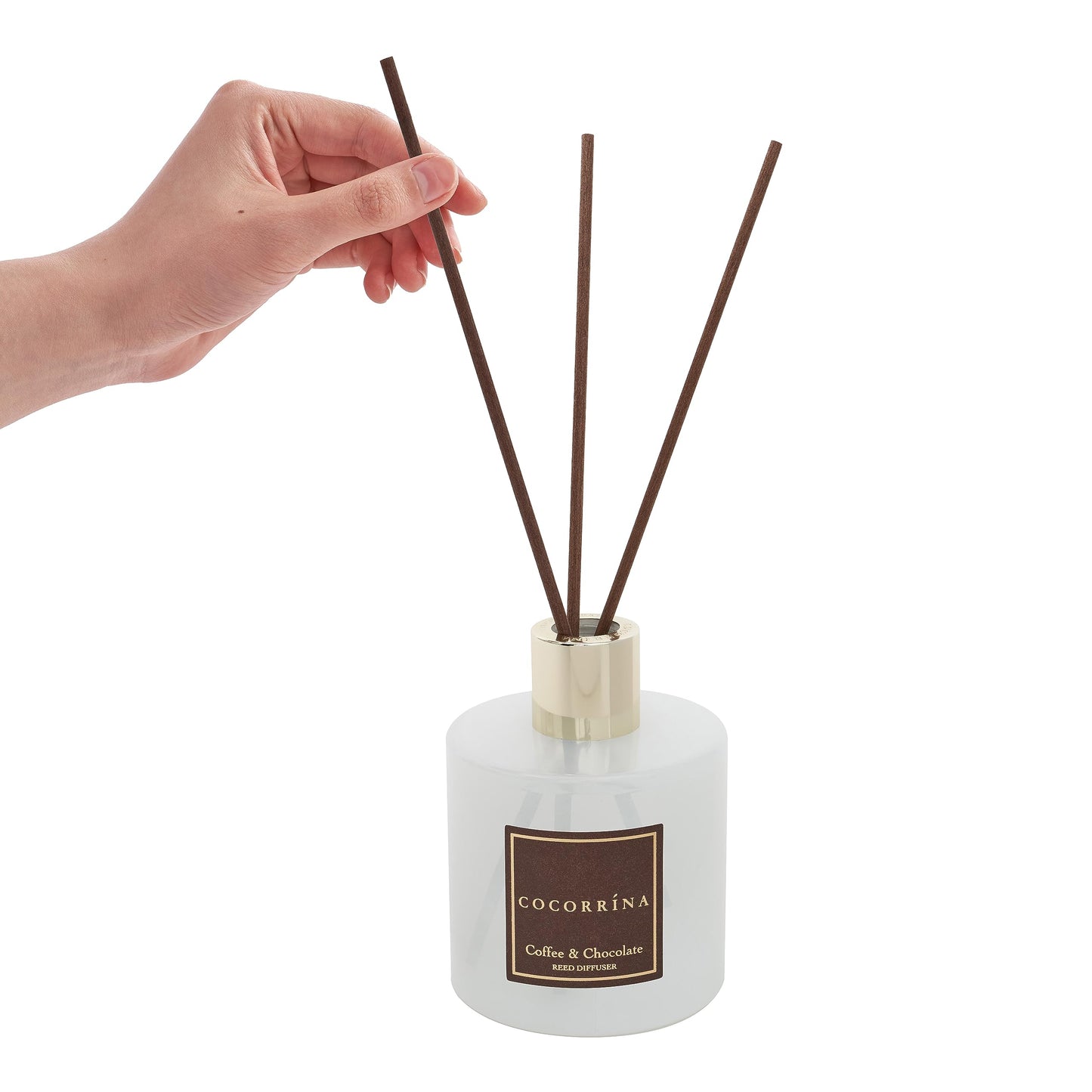 COCORRÍNA Reed Diffuser - Cashmere Vanilla 6.7 fl oz Reed Diffuser for Bedroom Bathroom Home Décor