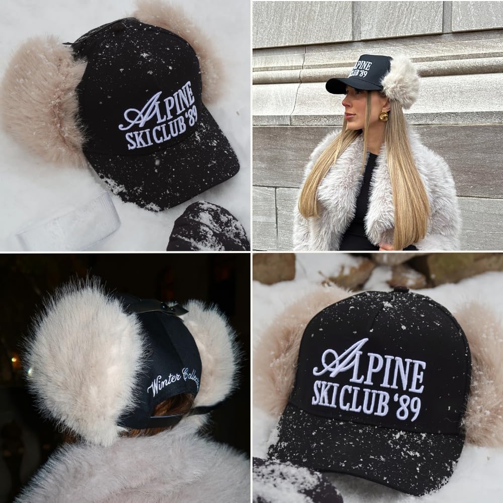 Vintage Fashion Trucker Hat | Men & Women | Trendy Cute Retro Red Caps for Country & Western | Camo Fur Cotton | Snapback