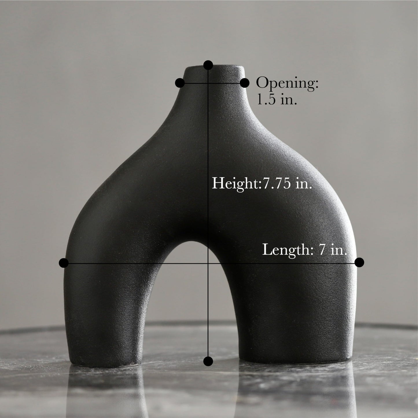 Carrot's Den Donut Vase, Set of 2 - White Large Ceramic Vase - Minimalist Nordic, Hollow | Table Centerpiece, Olive Plant, Wedding, Living Room, Bookshelf, Office, Modern Home, Entryway, Console