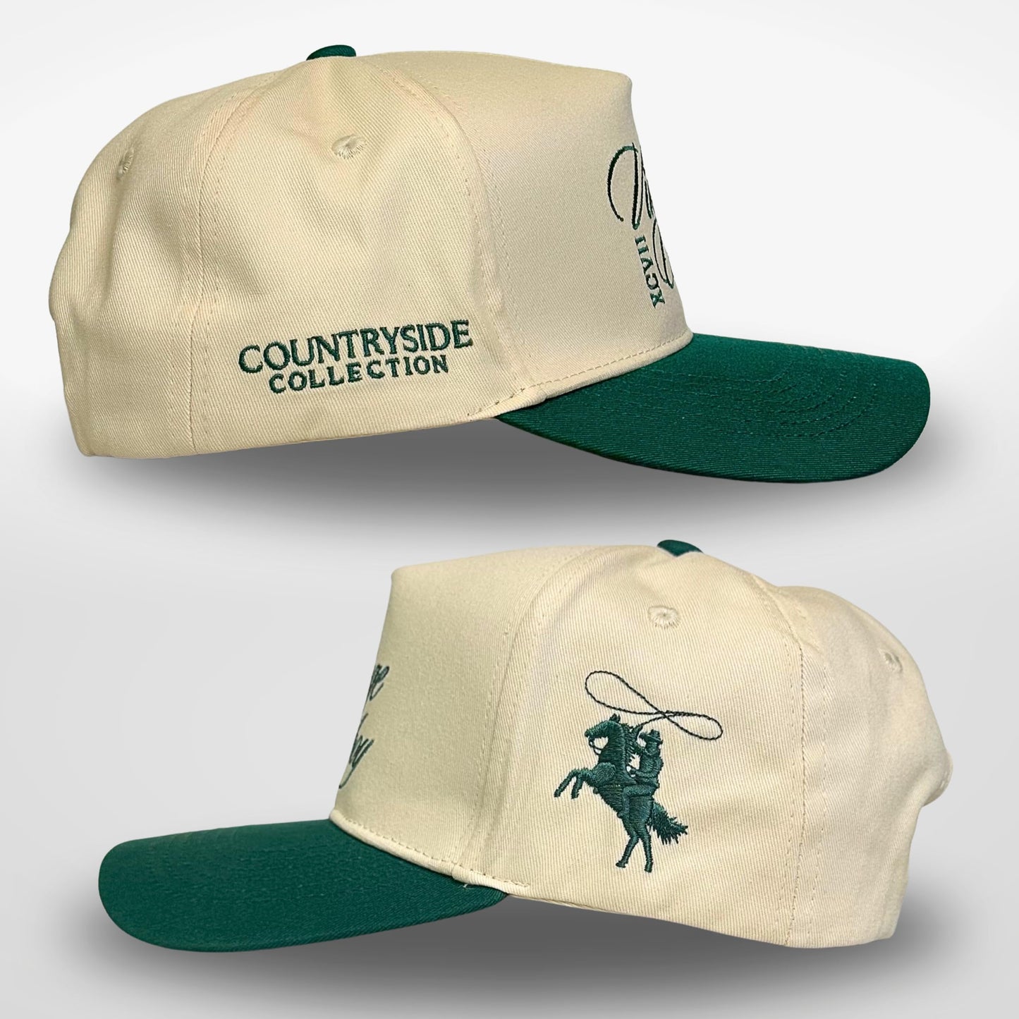 Vintage Western Trucker Hat | Men & Women | Country Cute Caps for Cowgirls Cowboys | Camo Denim Embroidered Cotton | Snapback