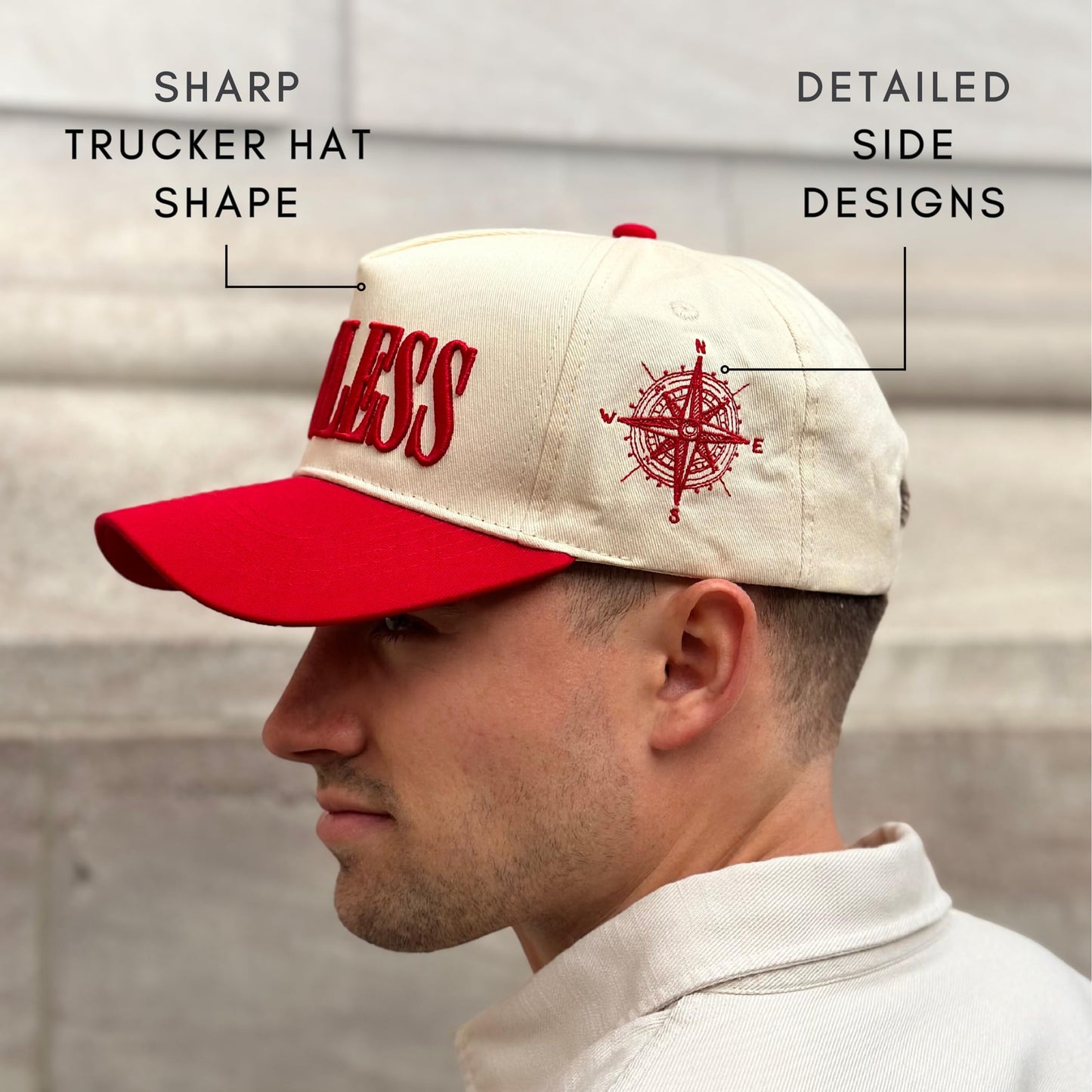 Vintage Fashion Trucker Hat | Men & Women | Trendy Cute Retro Red Caps for Country & Western | Camo Fur Cotton | Snapback