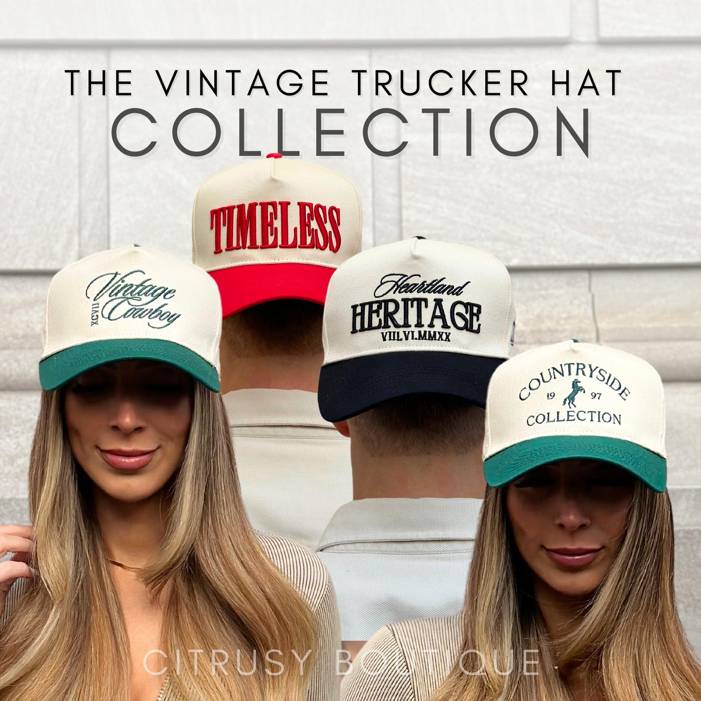 Vintage Fashion Trucker Hat | Men & Women | Trendy Cute Retro Red Caps for Country & Western | Camo Fur Cotton | Snapback