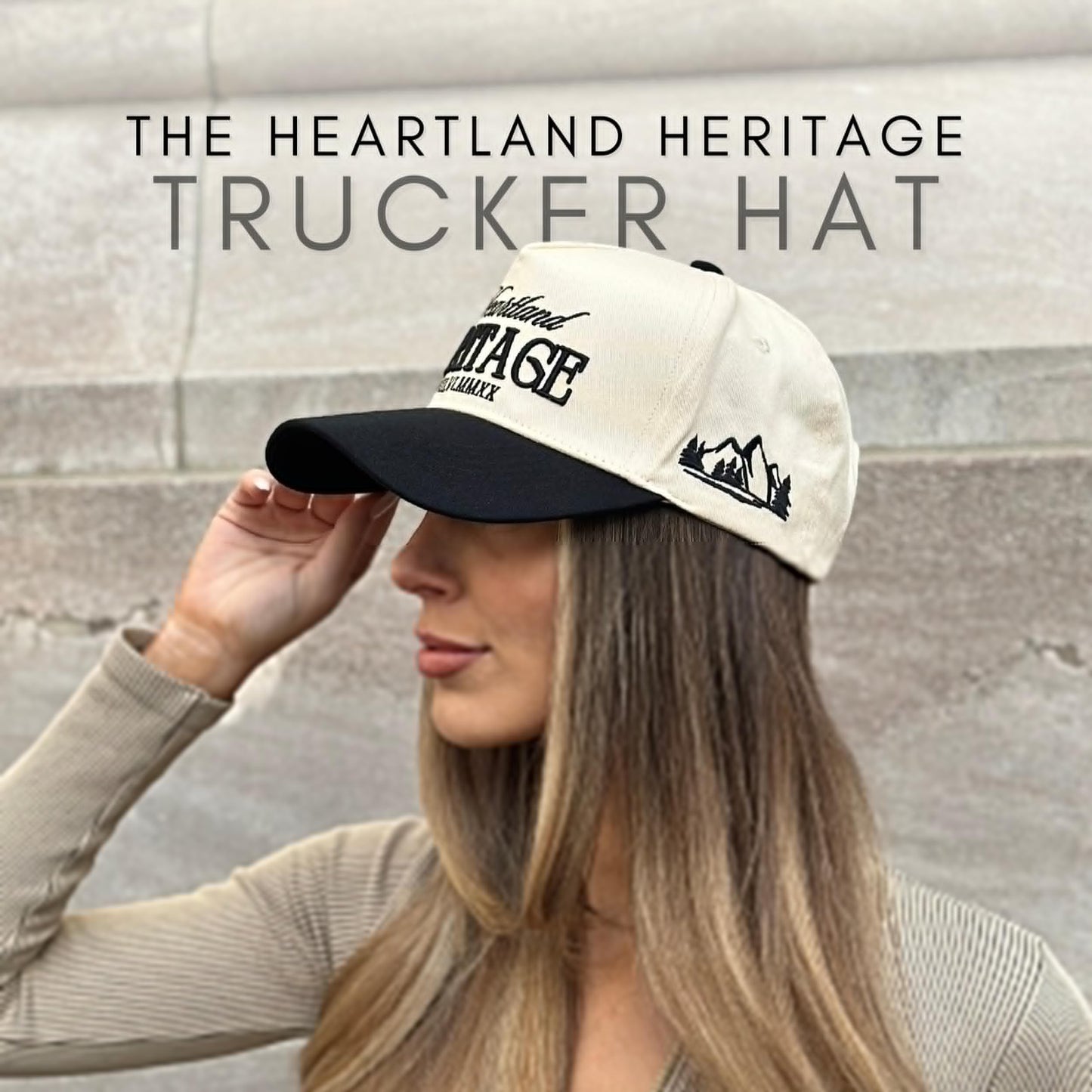 Vintage Western Trucker Hat | Men & Women | Country Cute Caps for Cowgirls Cowboys | Camo Denim Embroidered Cotton | Snapback